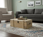 Solid Wood Coffee Table Chest, Handmade Storage Trunk Table, Rustic Pine Wood Chest, 2 Sizes, Multipurpose Living Room Furniture by homeartparis