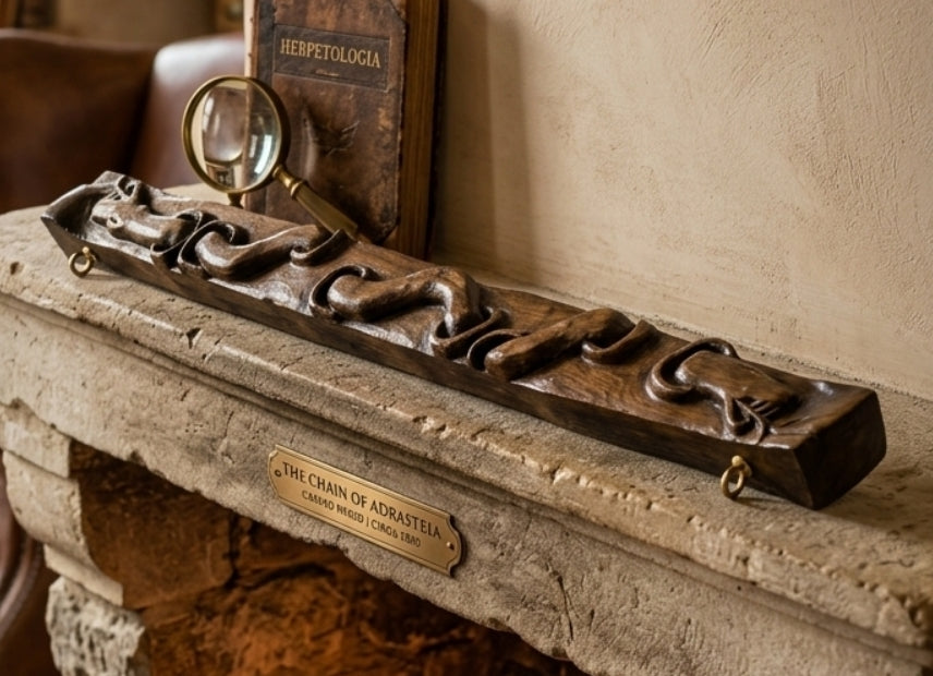 The Eternal Loop: Mythological Hand-Carved Snake Masterpiece (75 cm) - Homeartparis production