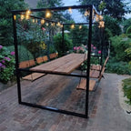 Home art paris Swing Table Dining Set - 1.3 Ton Capacity Heavy-Duty Metal Frame Commercial Furniture by home art paris