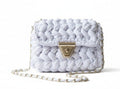 Soft Peanut Crossbody Bag - Handmade Popcorn Stitch Mini Bag by Seval Özsoy - Unique Chalk White Crochet Purse - Elegant Designer Gift (Kopya)