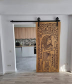 Solid Wood Sliding Barn Door - Custom Artisanal Interior Door with Hardware - Homeartparis production