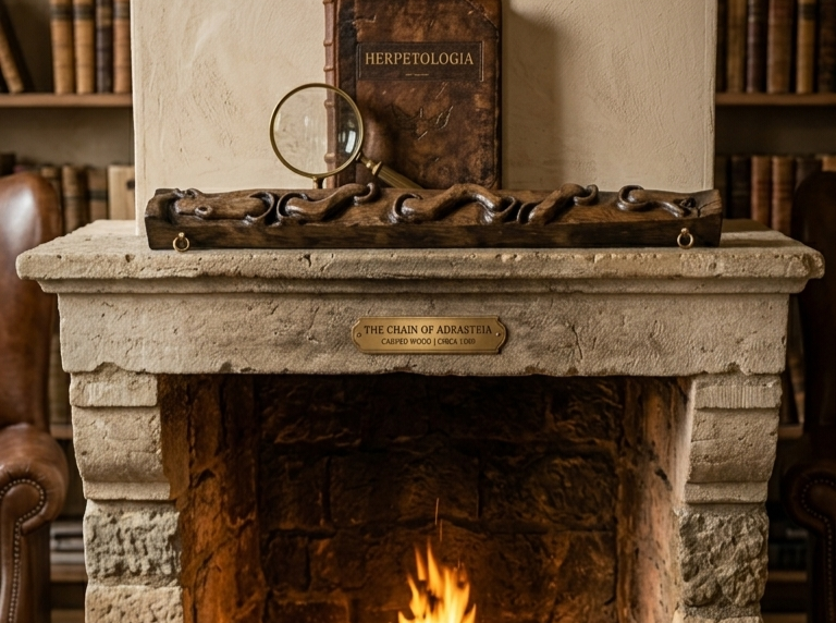 The Eternal Loop: Mythological Hand-Carved Snake Masterpiece (75 cm) - Homeartparis production