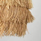 Artisanal Layered Raffia Pendant Light - Bohemian Luxury Chandelier for Exotic Interiors & Verandas