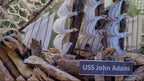 The USS John Adams Wooden Model Boat Driftwood Art Homeartparis production