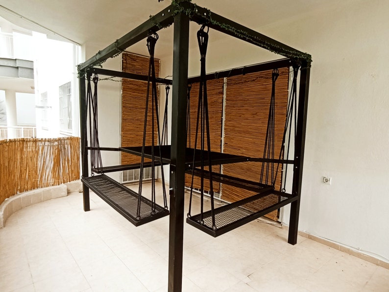 Swing Table Dining Set - 1.3 Ton Capacity Heavy-Duty Metal Frame Commercial Furniture by home art paris