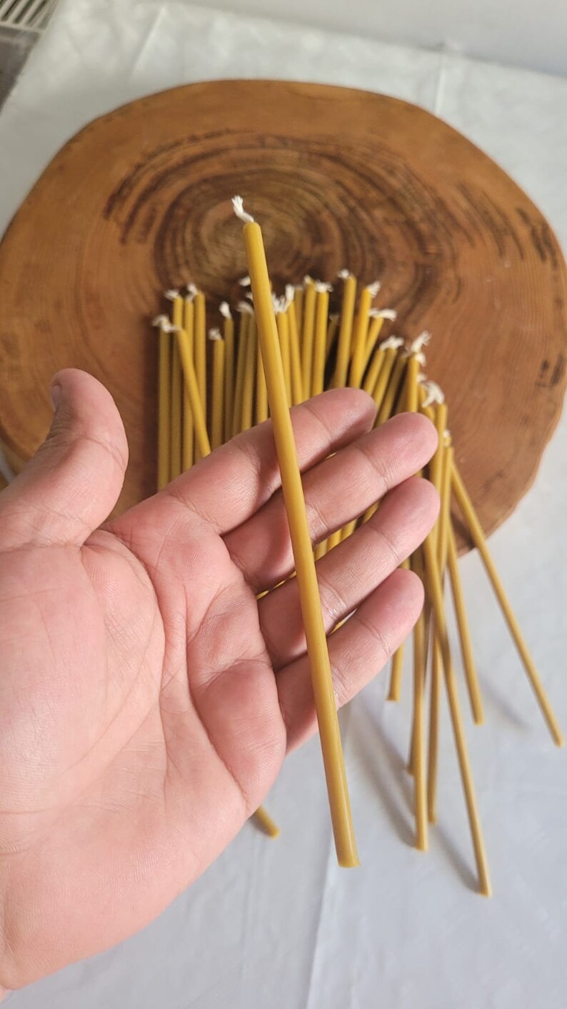 Natural Organic Beeswax Pillar Candles 35 pcs, Healing Ritual Set Homeartparis production