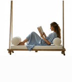 Modern Massive Wood Hammock-Style Hanging Swing - 140 cm - Homeartparis production