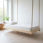 Desing Hanging Swing bed Set | Includes Cushion & Pillow, 70x190 cm Porch Swing, Modular Joinable Design, Floating Sofa