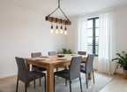 Vintage wooden beam chandelier / the home art paris