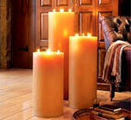 Set of 3 Majestic Tall Pillar Candles - Luxury Floor Candles - Homeartparis production