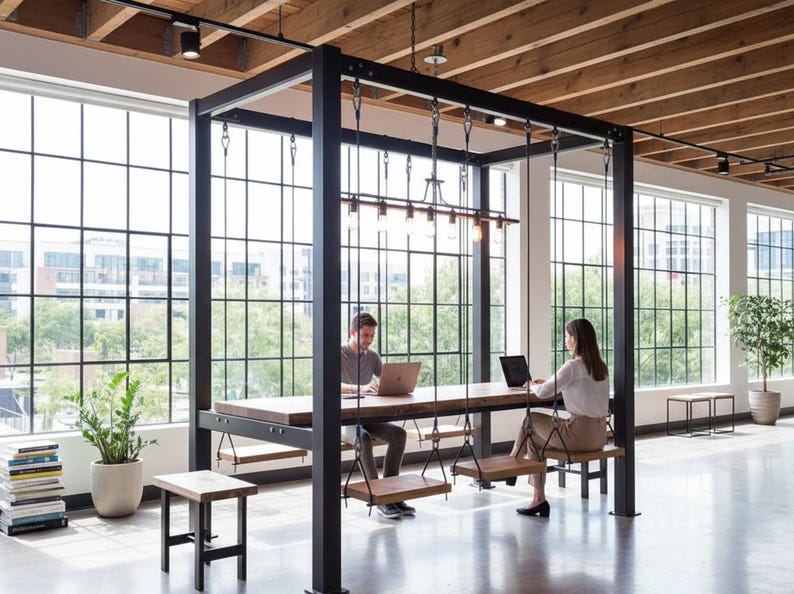 By Homeartparis 8person Swing Table  Set - 1.3 Ton Capacity Heavy-Duty Metal Frame Commercial Furniture by home art paris