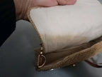 Handmade Straw Shoulder Bag - Bohemian Crossbody by Seval Özsoy - Natural Woven Summer Purse with Gold Ring Buckle - Unique Artisan Gift