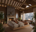 Majestic Solid Spruce Hanging Swing Bed - Heavy Duty Floating Platform Bed Frame - Homeartparis production