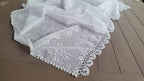 Traditional Handmade Lace Headscarf / Vintage Root Dyed Kerchief - Homeartparis production
