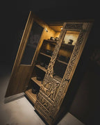 Hand-Carved & Wood-Burned Rustic Spruce Wood Cabinet - Homeartparis production
Important Note: Free Worldwide Shipping & Secure Delivery!