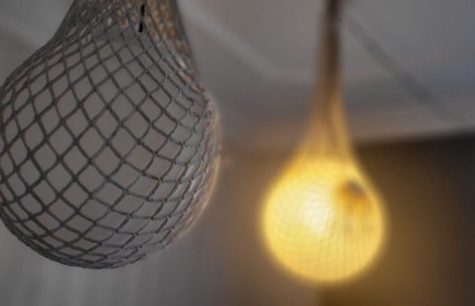 Jute Net Wrapped Globe Pendant Light Homeartparis production