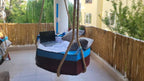Homeartparis Unique Boat-Shaped Swing Sofa Bed - Handcrafted Nautical Daybed