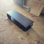 Multifunctional Drop Leaf Table with Cast Iron Wheels Homeartparis production