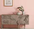 Hand-Carved Chestnut Wood Sideboard with Deer Relief Art - Custom Wildlife Design Homeartparis production