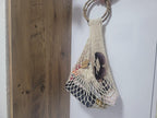 Hand-Knitted Mesh Beach Bag - Bohemian Market Tote by Seval Özsoy - Wooden Handle Summer Purse - Strong & Foldable Artisan Gift