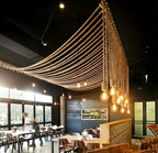 Grand 40-Arm Linear Jute Rope Chandelier - Extra Long Customizable Cascade Lighting - Homeartparis production