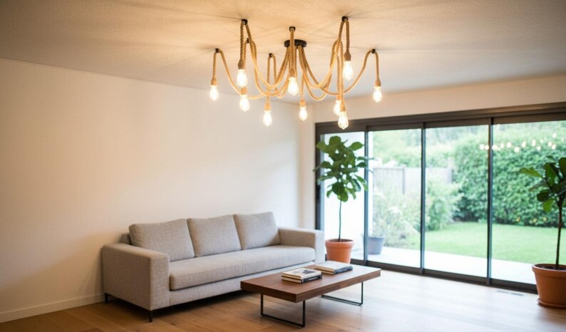 Rope Chandelier Scandinavian Multi Pendant Spider Light Homeartparis production