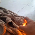 Grand 40-Arm Linear Jute Rope Chandelier - Extra Long Customizable Cascade Lighting - Homeartparis production