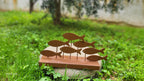 Brown Wood Fish School Table Decor, Rustic Handmade Coastal Shelf Art Homeartparis production