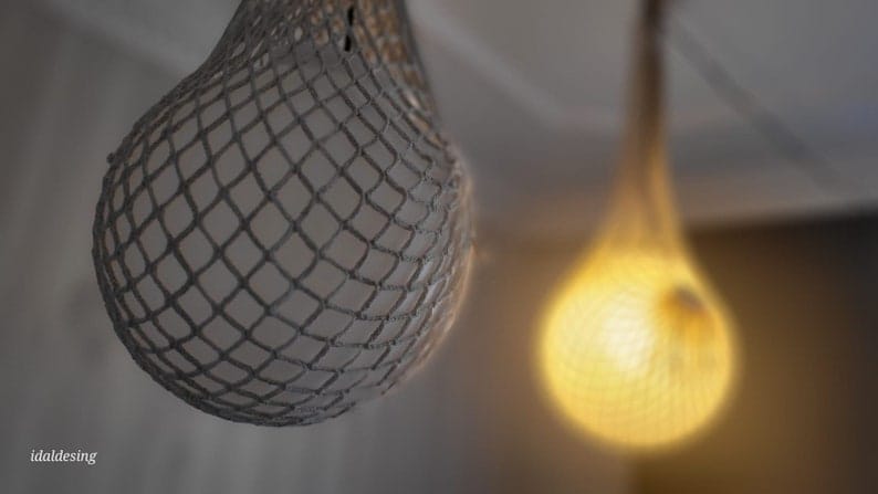 Jute Net Wrapped Globe Pendant Light Homeartparis production