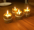Natural Cinnamon Stick Candle , 3 pcs Handmade candle,  Rustic Table Centerpiece Homeartparis production