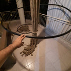 Grand 35-Arm Jute Rope Chandelier - Large Industrial Round Pendant Light - Homeartparis production