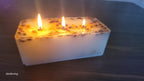 Custom Large 3 Wick Coffee Scented Candle Farmhouse Table Centerpiece Homeartparis production
