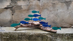Large Driftwood Fish School Wall Art, Handmade Coastal Wood Branch Decor Homeartparis production