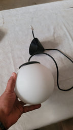 Modern White Glass Globe Pendant Light Homeartparis production