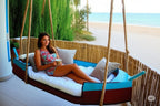 Homeartparis Unique Boat-Shaped Swing Sofa Bed - Handcrafted Nautical Daybed