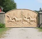 Masterpiece Hand-Carved Solid Chestnut Grand Entrance Gate - 4.5 Meters Wide Luxury Exterior Door - Homeartparis production