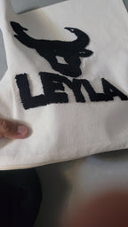 Zodiac Sign Punch Needle Pillow Case – Custom Name Linen Cushion Cover – Unique Astrology Gift