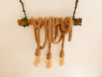Handcrafted Natural Bamboo and 3-Light Rope Pendant Chandelier Homeartparis production