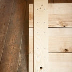 Artisan Handcrafted Solid Massive Wood Hanging Swing with Backrest - 140 cm Wide - Homeartparis production