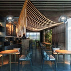Grand 40-Arm Linear Jute Rope Chandelier - Extra Long Customizable Cascade Lighting - Homeartparis production