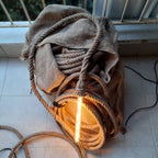 Grand 40-Arm Linear Jute Rope Chandelier - Extra Long Customizable Cascade Lighting - Homeartparis production