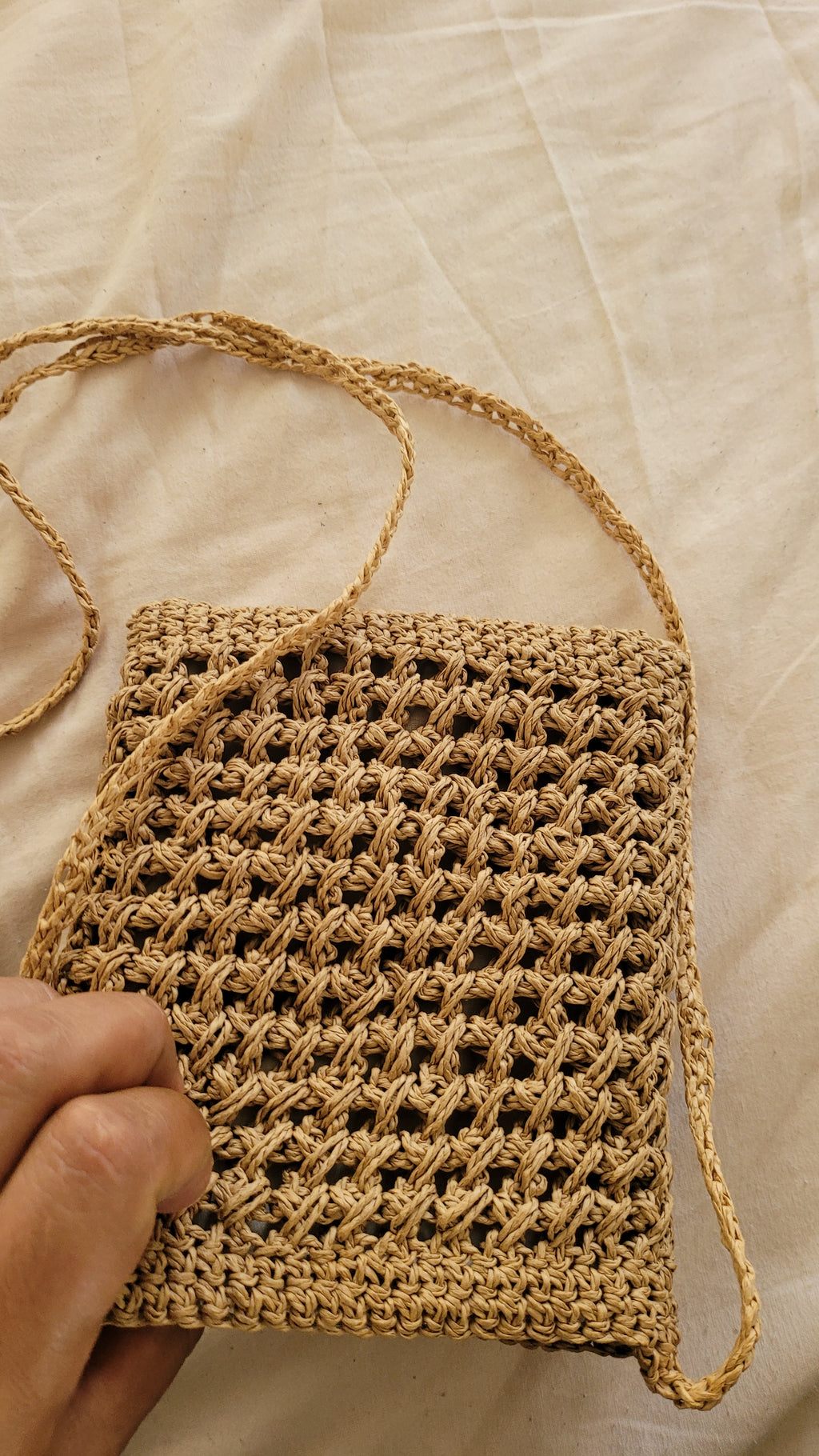 Minimalist Straw Crossbody Bag - Handmade Woven Raffia Style Purse by Seval Özsoy - Natural Boho Summer Bag - Unique Artisan Gift for Her
