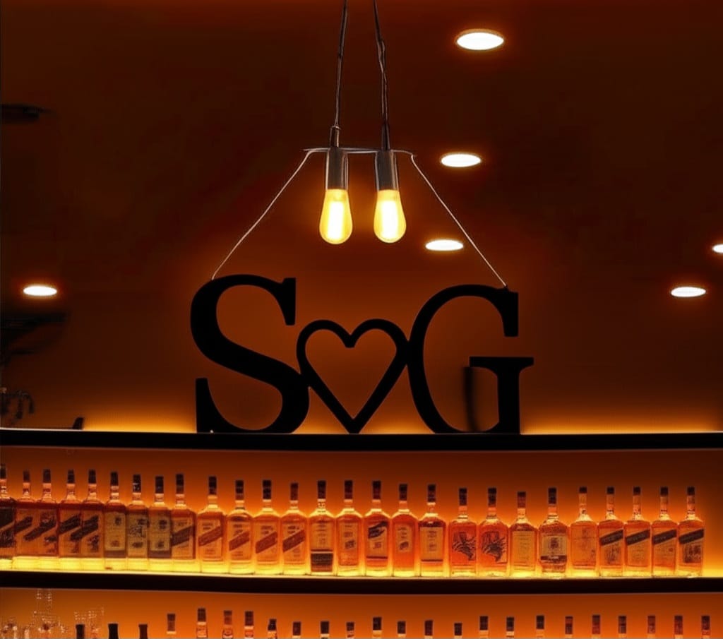 Customizable Wooden Letters & Heart Message Modern Pendant Light -