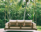 Handcrafted Spruce Wood Hanging Swing Bed - Complete All-Inclusive Set - Homeartparis production
