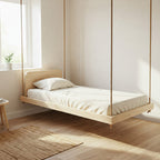 Desing Hanging Swing bed Set | Includes Cushion & Pillow, 70x190 cm Porch Swing, Modular Joinable Design, Floating Sofa