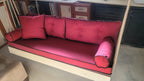 Red Wood Hanging Sofa Minimalist Indoor Couch Homeartparis production, swing bed