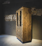 Hand-Carved & Wood-Burned Rustic Spruce Wood Cabinet - Homeartparis production
Important Note: Free Worldwide Shipping & Secure Delivery!