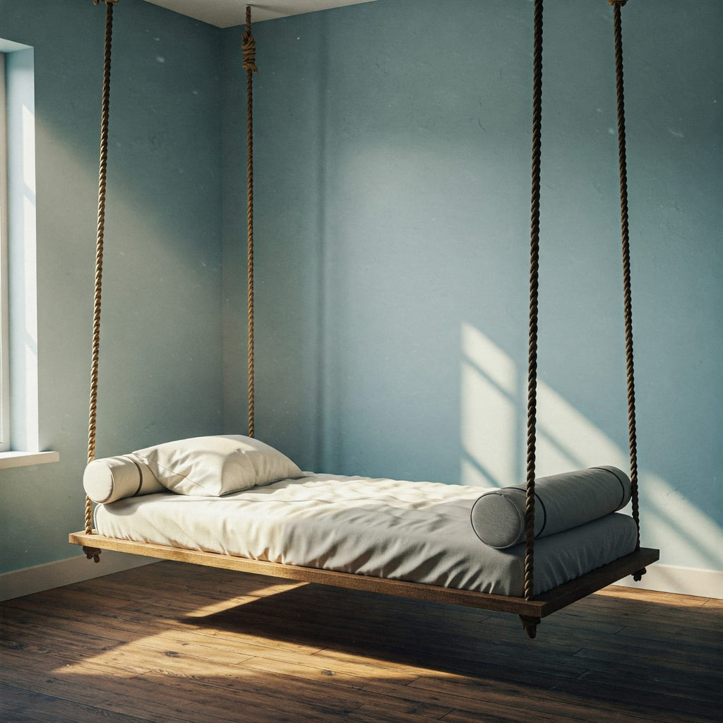 Swing bed Sets | Includes Cushion & Pillow, 70x190 cm Porch Swing, Modular Joinable Design, Floating Sofa