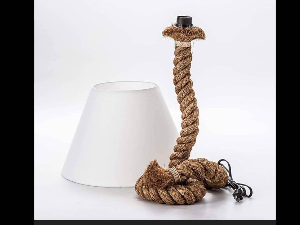 Rustic Jute Rope Table Lamp - Homeartparis production
Important Note: Free Worldwide Shipping & Universal Electrical Compatibility!
