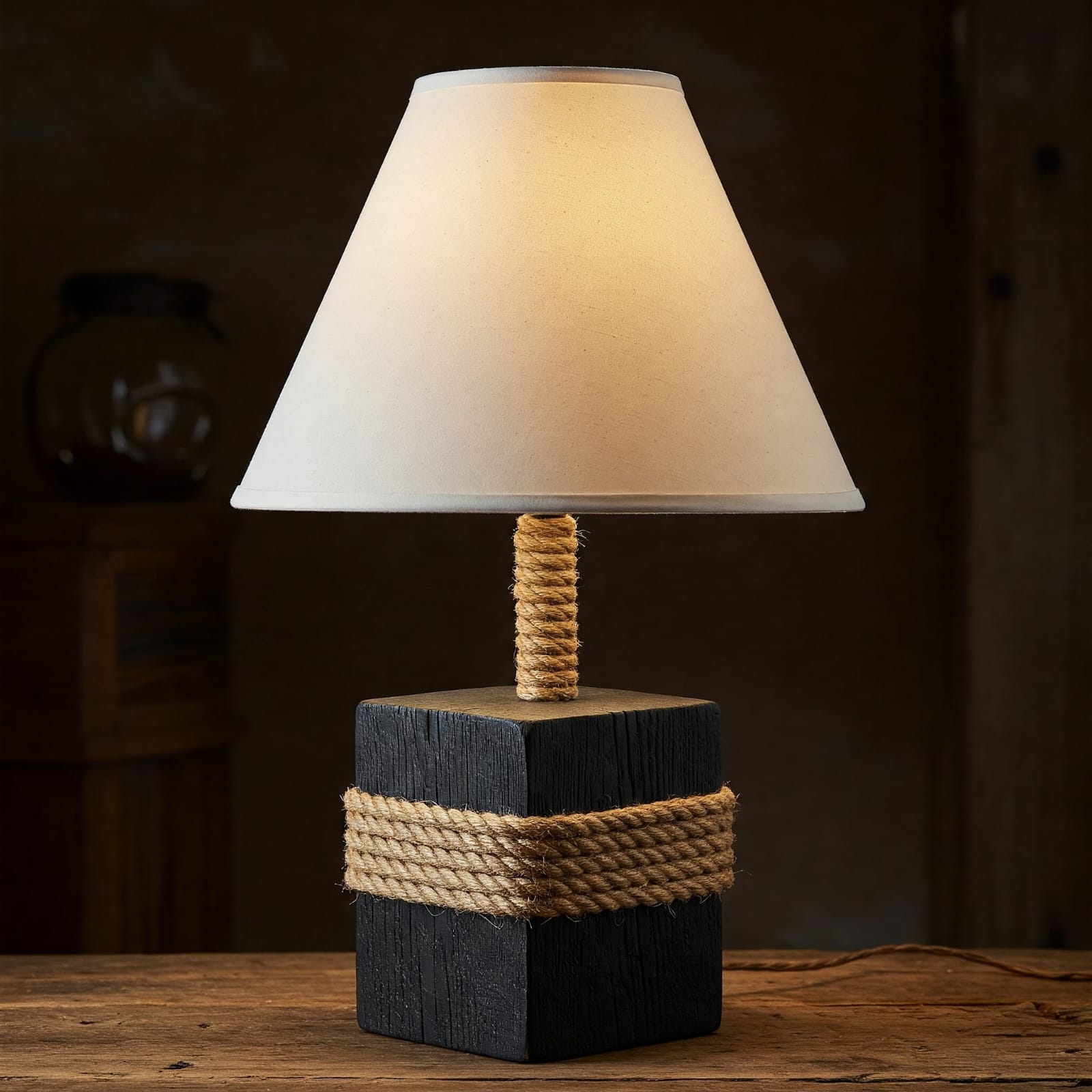 Luxury Rustic Modern Table Lamp & Lampshade - Homeartparis production